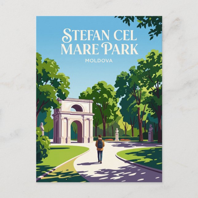 Stefan cel Mare-parken Moldavien Vykort (Framsida)