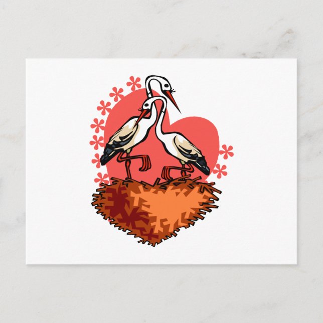 Stefan och Stefanie Stork Vykort (Framsida)