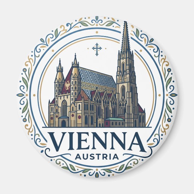 Stefansdomen Österrike Magnet (Framsidan)