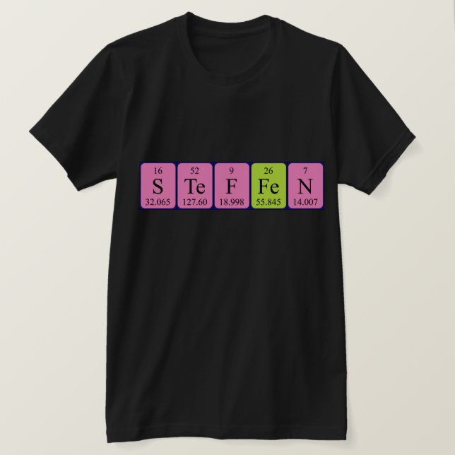 Steffen Periodisk skjorta bord namn T-shirt (Design framsida)