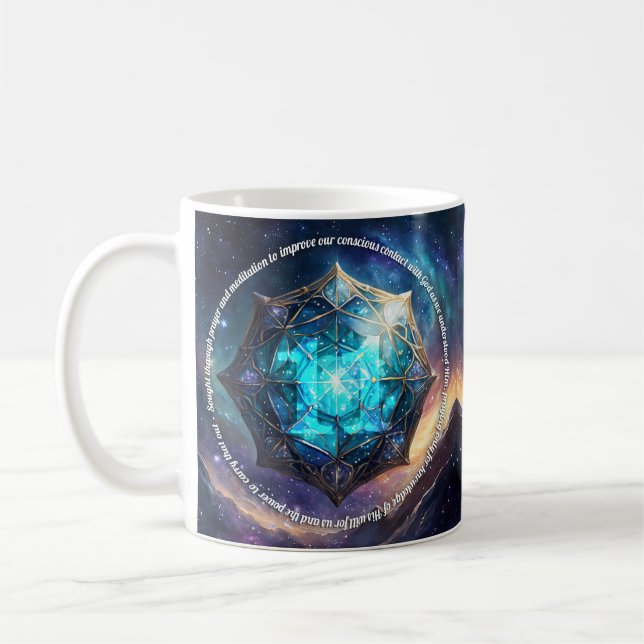 Steg 11 Bön | AA 12 Steg Återhämtning Kaffemugg (Vänster)