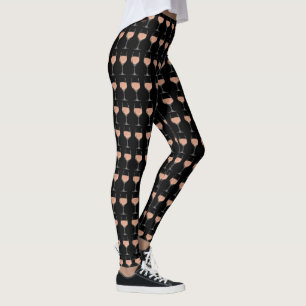 Steg all damasker för exponeringsglas för dagRos Leggings