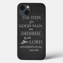 Steg av en Bra Man Bible Verse Typography