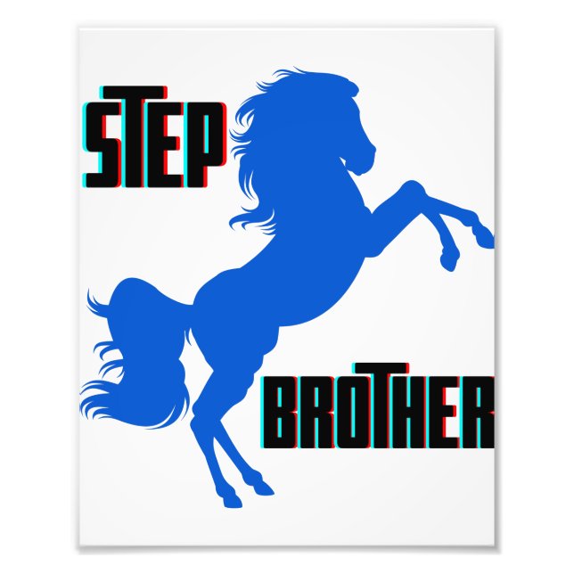 Steg Brother Horse Rearing Fototryck (Framsidan)
