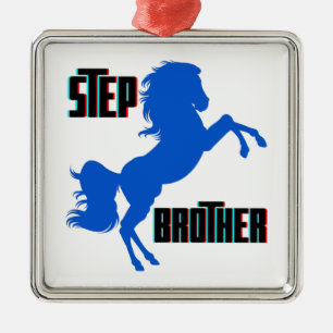 Steg Brother Horse Rearing Julgransprydnad Metall