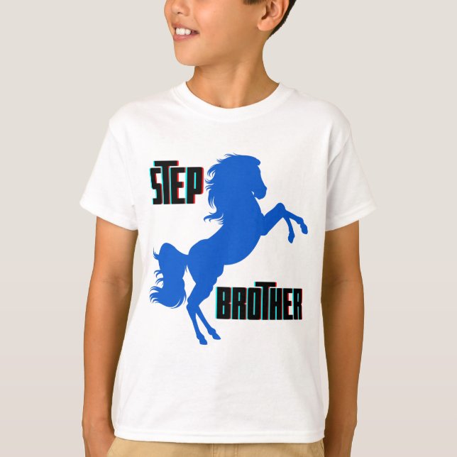 Steg Brother Horse Rearing T Shirt (Framsida)