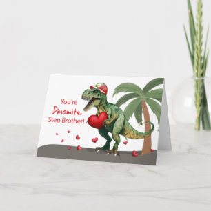 Steg Brother Valentine Dinosaur Hat och Hearts Kort