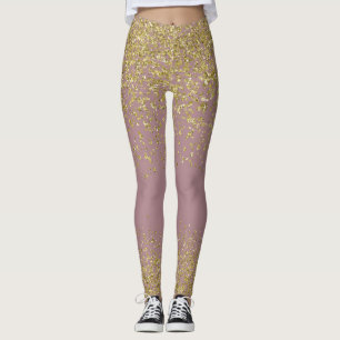 Steg & den guld- skina damasker leggings
