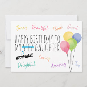 Steg Dotter Birthday, du är otrolig! Kort
