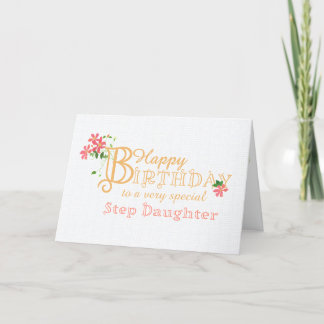Steg Dotter Birthday med Clematis Flowers Card Helgkort