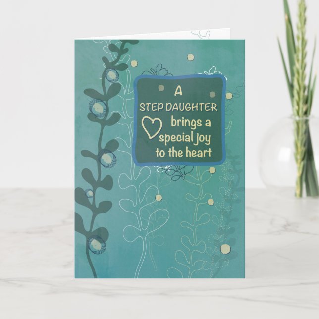 Steg Dotter Religiösa Birthday Hand plockade utsee Kort (Framsida)