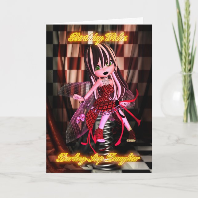 Steg dotterfödelsedag med Moonies Cutie Paj Goth Kort (Framsida)