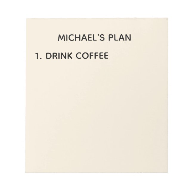 Steg ett Anteckningsblock (Framsida)