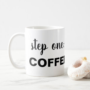 Steg ett COFFEE Kaffemugg