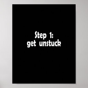 Steg Få Oblockerad Inspiration Fartyg Fast Motivat Poster