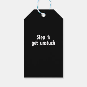 Steg Få Oblockerad Inspiration Fartyg Stuck Motiva Presentetikett