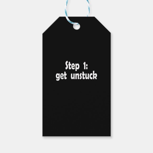 Steg Få Oblockerad Inspiration Fartyg Stuck Motiva Presentetikett (Framsidan)