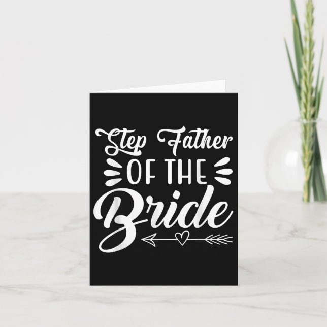 Steg Far i Bride Bröllopsfest-familjen Kort (Framsida)