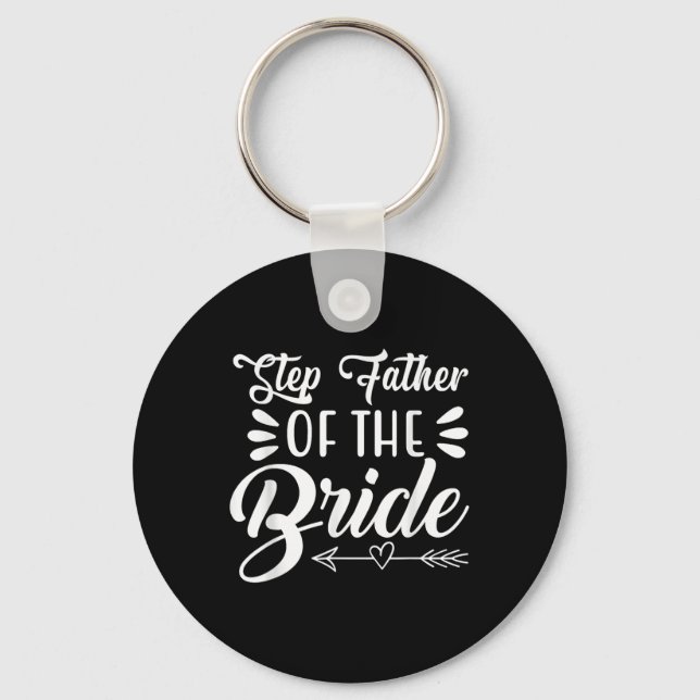 Steg Far i Bride Bröllopsfest-familjen Nyckelring (Framsida)