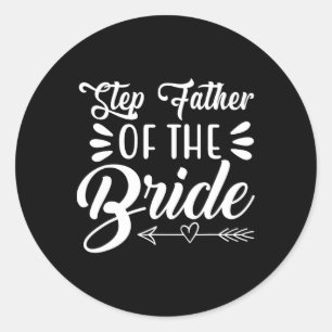 Steg Far i Bride Bröllopsfest-familjen Runt Klistermärke