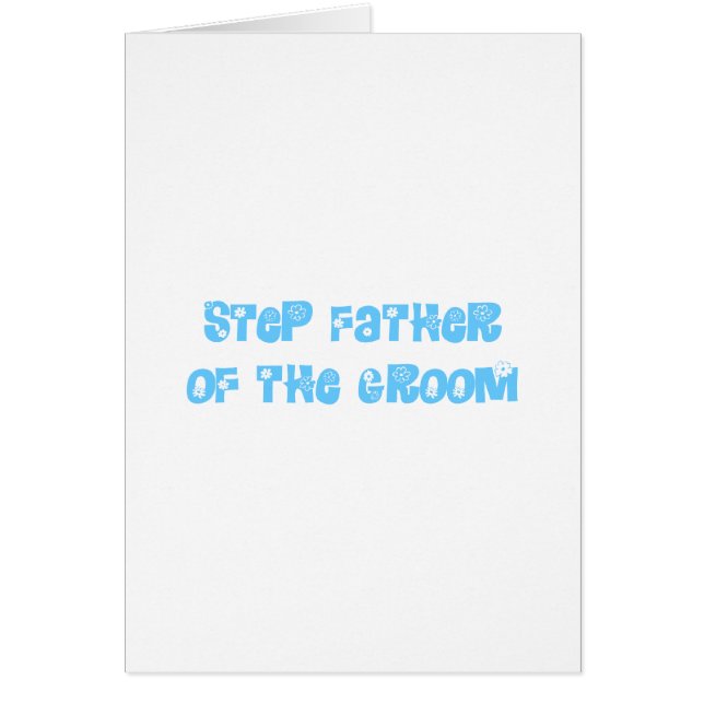 Steg Far i Groom Hälsningskort (Framsidan)