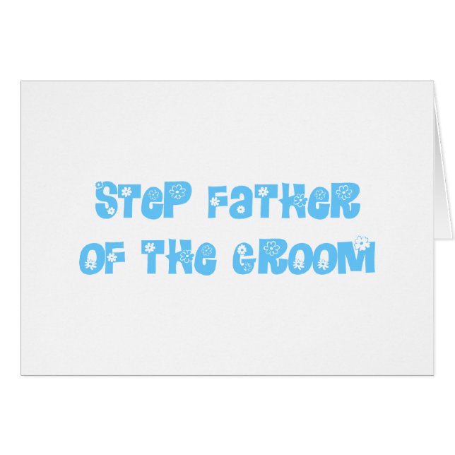 Steg Far i Groom Hälsningskort (Framsidan Horizontal)