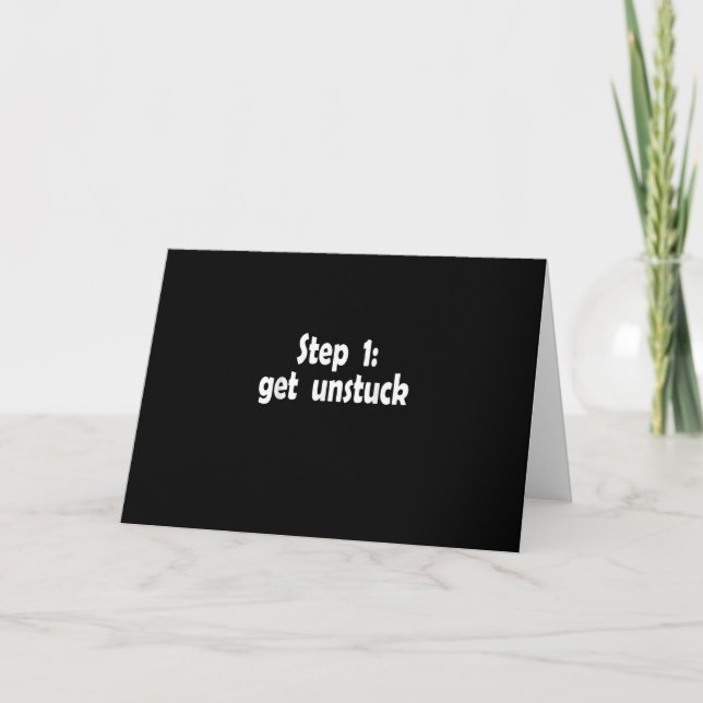 Steg för att komma loss Inspirationsskepp Fast Mot Kort (Framsida)