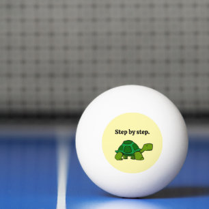 Steg för steg Turtle Tecknad, Beständig vinning Pingisboll