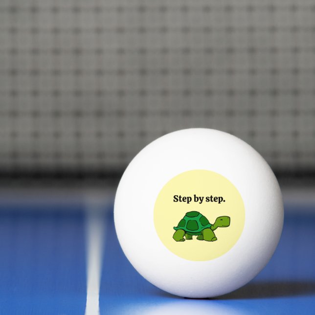 Steg för steg Turtle Tecknad, Beständig vinning Pingisboll (Netto)