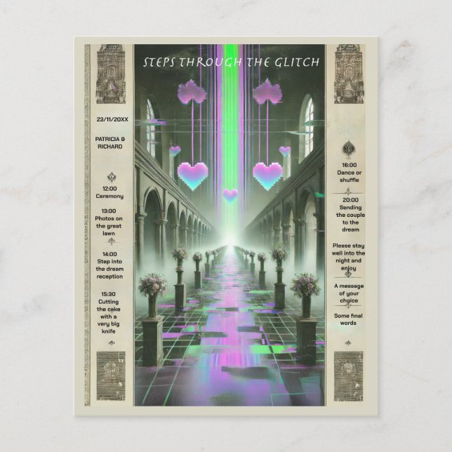 Steg genom Glitch Weirdcore Bröllop (Framsida)