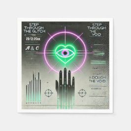 🖤 "Steg genom Glitch" Weirdcore Napkin 🖤 Pappersservett