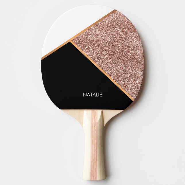 Steg geometriskt glitter pingisracket (Framsidan)