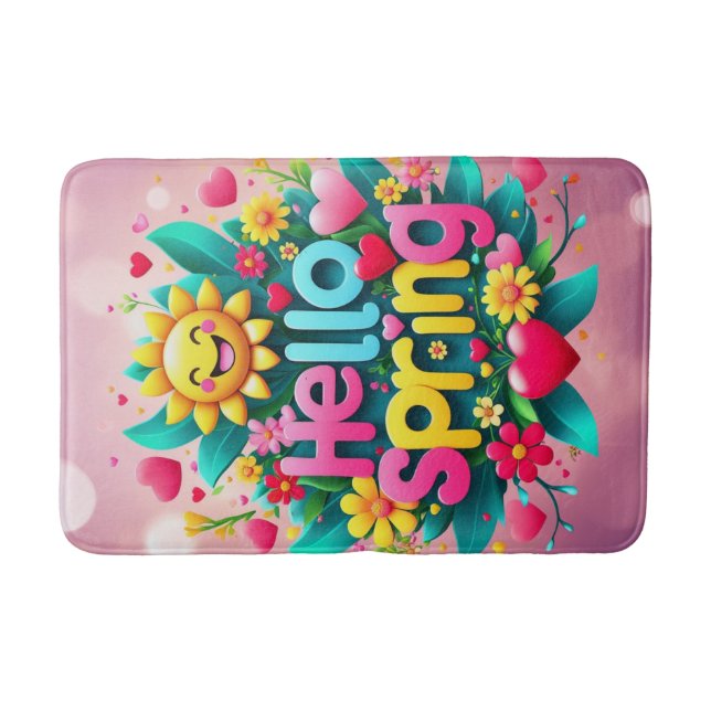 Steg in i Vår - "Hej Vår" Badrumsmatta (Framsidan)