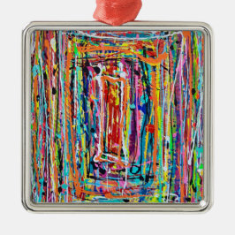 Steg inuti keramisk prydnadsföremål julgransprydnad metall