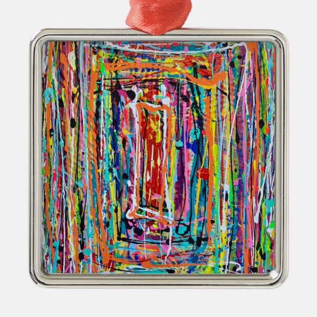 Steg inuti keramisk prydnadsföremål julgransprydnad metall (Framsidan)