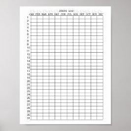 Steg Logga Lakan i månader för året Poster