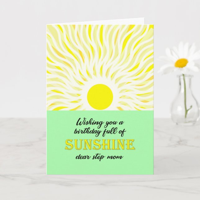 Steg Mamma födelsedag Bright Sunshine Card Kort (Liten växt)