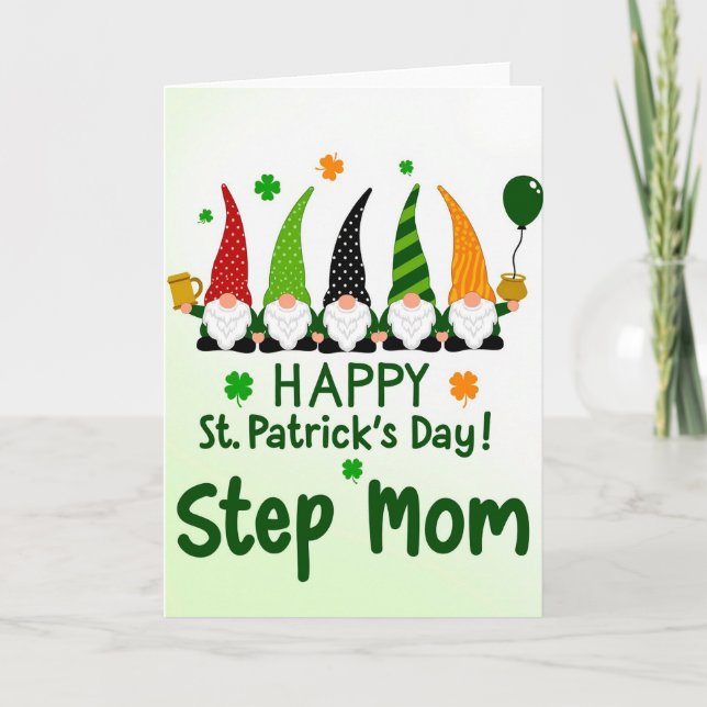 Steg Mamma Glad St Patricks Day-kort Kort (Framsida)