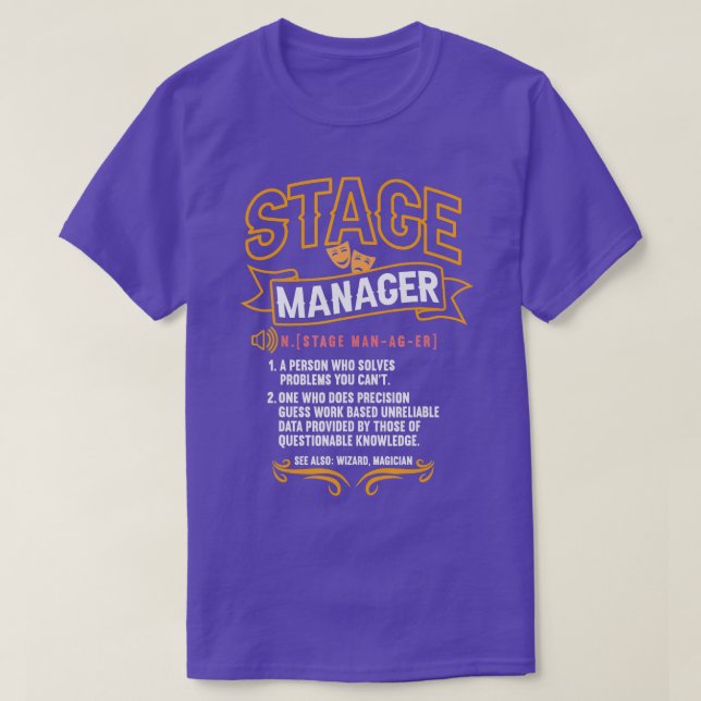 Steg Manager Definition Broadway Theater Director T Shirt (Design framsida)