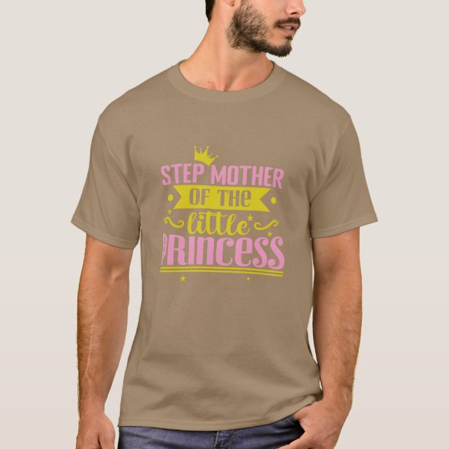 Steg Mor i den lilla prinsessans retro T Shirt (Framsida)