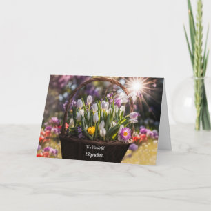 Steg Mor Mors dag med Basket i Tulip Kort