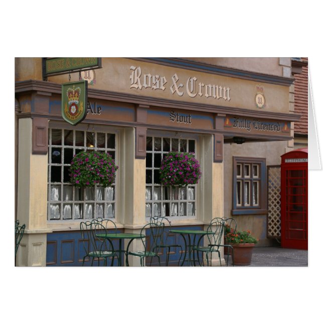 Steg och kronapuben hälsningskort (Framsidan Horizontal)