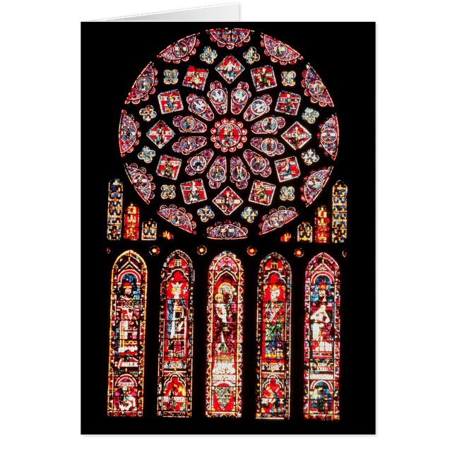 Steg och lancetfönster från den norr väggen hälsningskort (Framsidan)