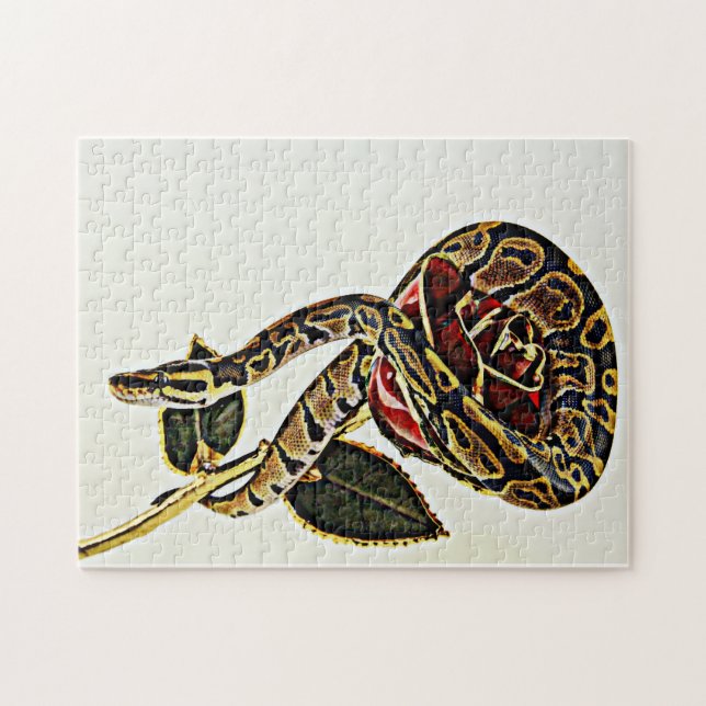 Steg och ormen - boll Phyton Pussel (Horisontell)