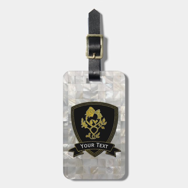 Steg och Thistlemodern av det pärlemorfärg mönster Bagagebricka (Vertikal Framsida)