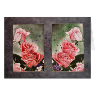 Steg överför en notera hälsningskort