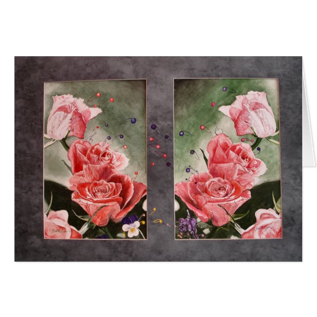 Steg överför en notera hälsningskort (Framsidan Horizontal)