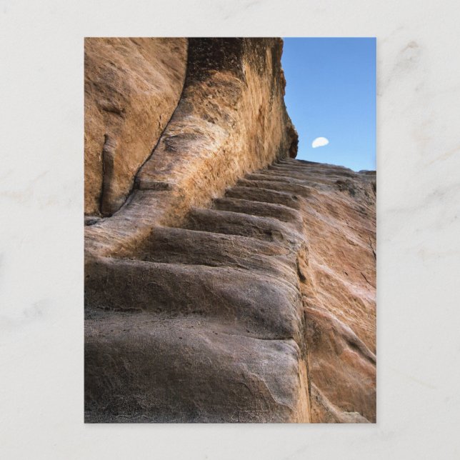 Steg på måne vykort (Framsida)