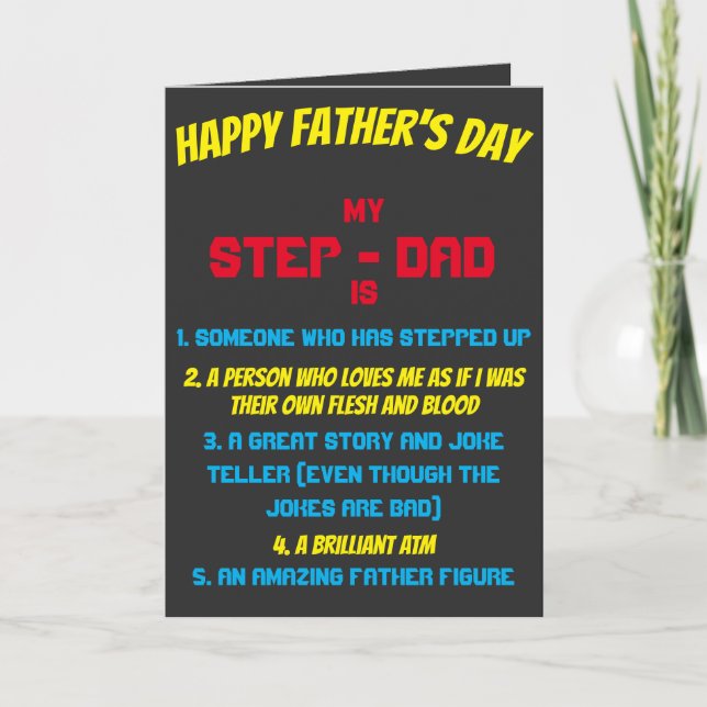 Steg Pappa citat Fars dag Kort (Framsida)