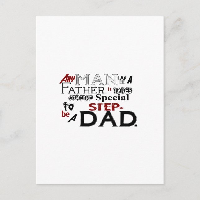 Steg Pappa citat Fars dag Vykort (Framsida)